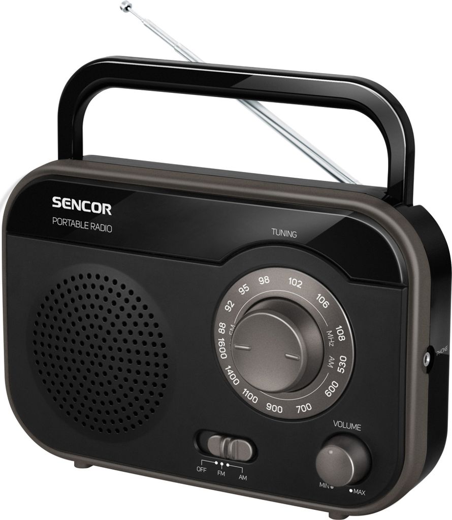 Sencor SRD 210 B, Tragbar, Analog, AM, FM, 87,5 - 108 MHz, Produktbild 