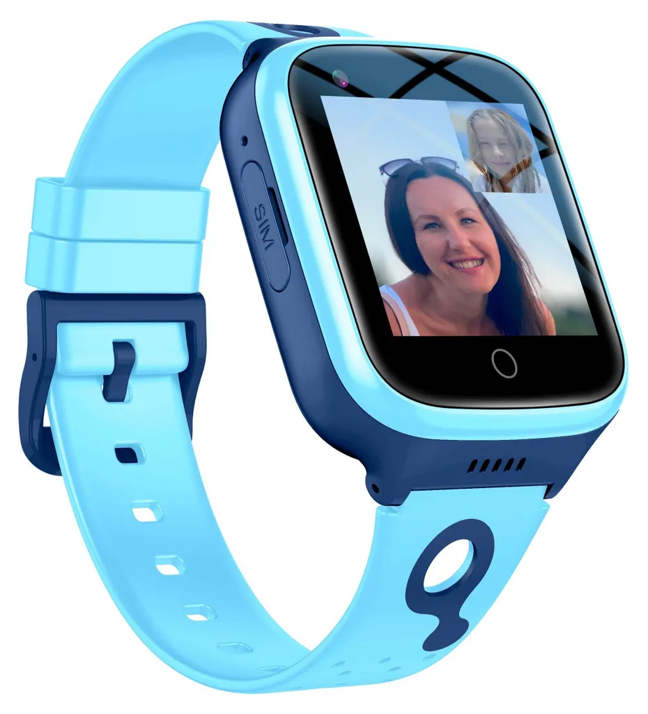 Montre connectée CARNEO GuardKid+ 4G Platin Blau pour enfant GPS