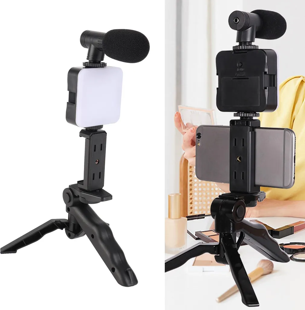 Kit Vlogging da Viaggio per Smartphone con Microfono e Treppiede - 3