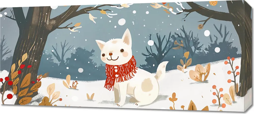 Déco Intérieure Zen avec l'Image 90 x 40 cm Compagnon des neiges