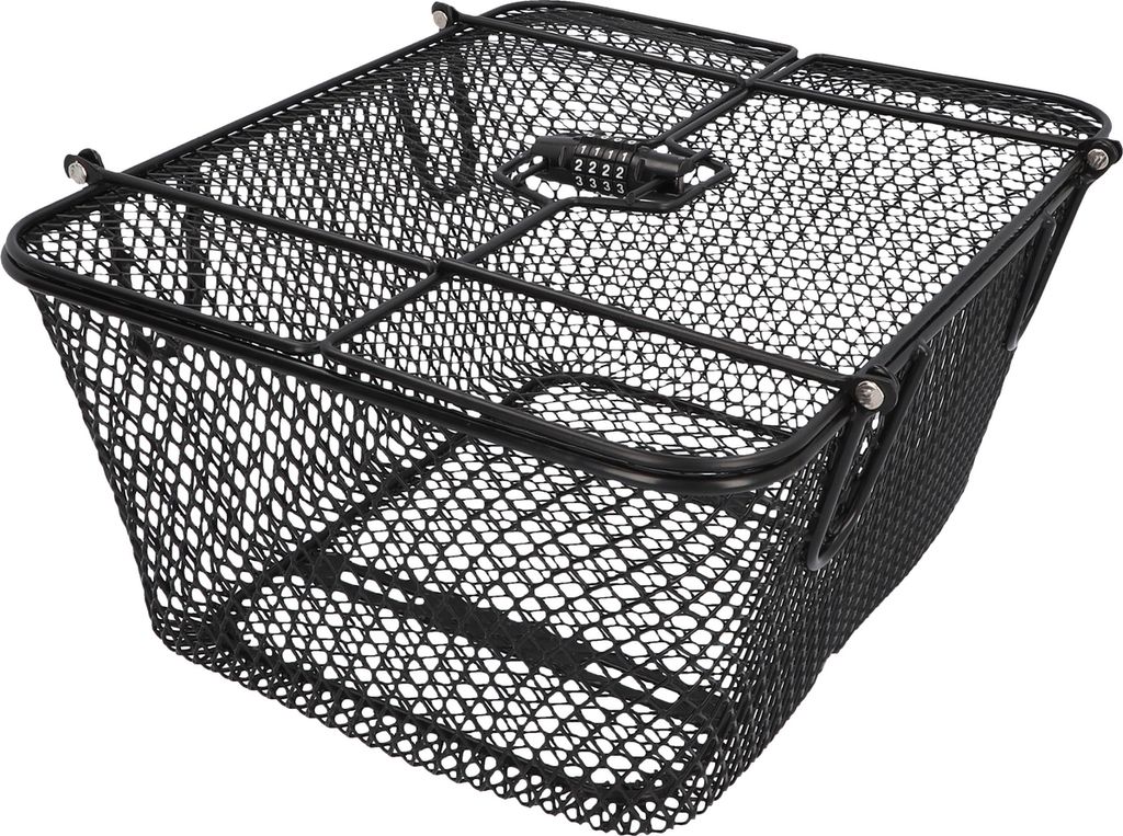 FISCHER Gepäckträgerkorb PLUS Safe -  engmaschig sw Produktbild 