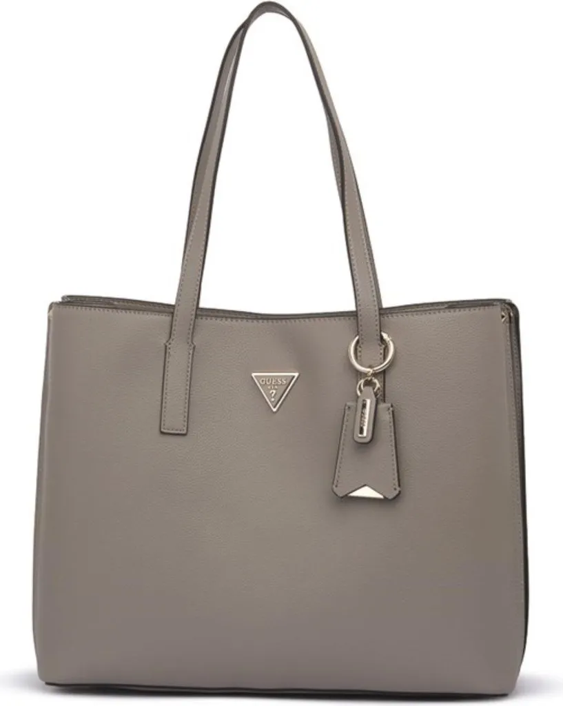 Sac de Travail GUESS Meridian II Taupe - Grand Volume pour Femme Active