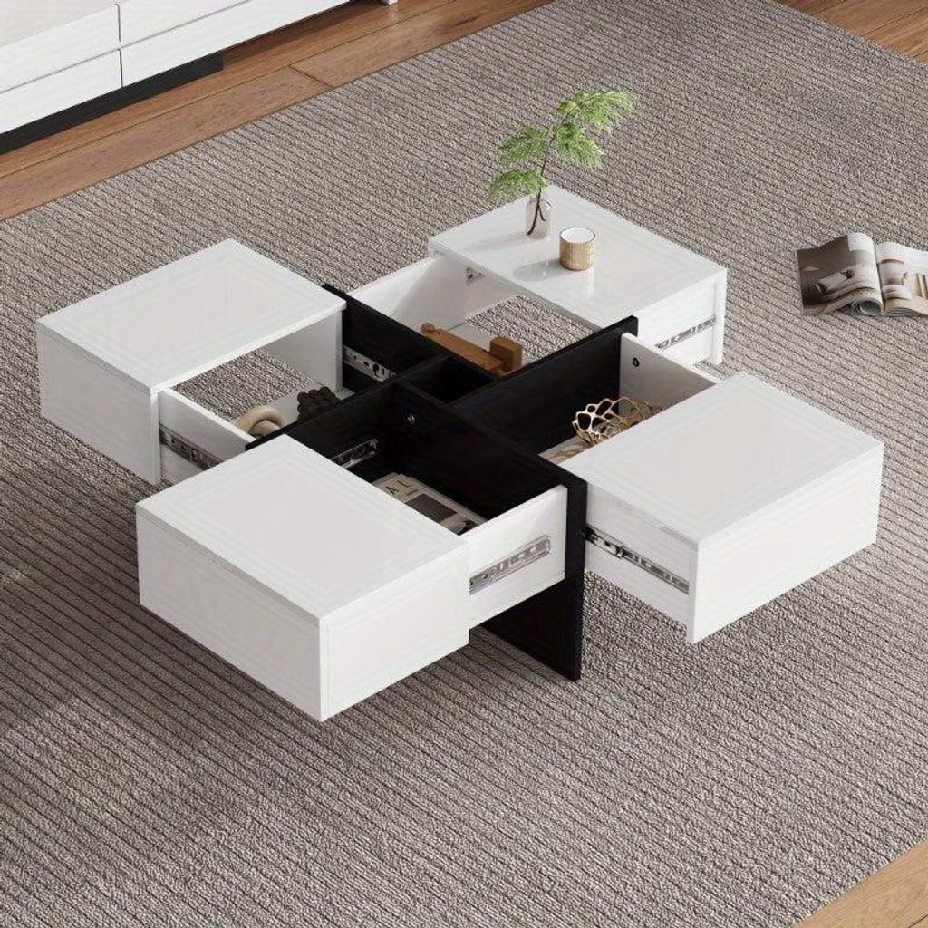 Tavolino – finitura lucida, dimensioni 70x70x35 cm, con Immagine del prodotto 