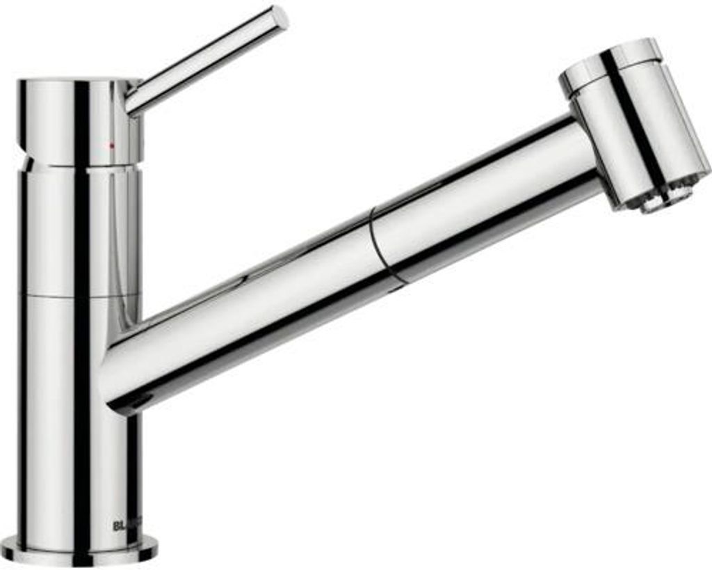 Blanco Einhebel Küchenarmatur Niederdruckarmatur mit Brause KANO-S VARIO chrom matt glänzend 527968