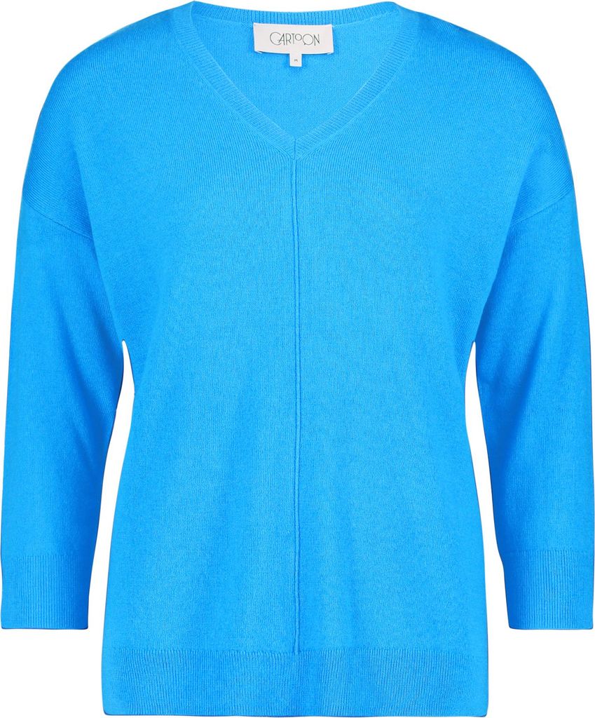 Betty Barclay Pullover Oversized V-Ausschnitt 3/4 Arm 64 cm Gesamtlänge