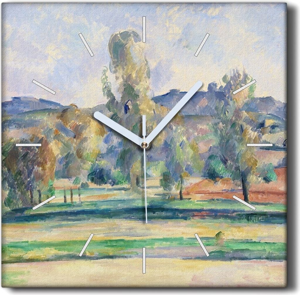 Coloray Hodiny Unikátní 30x30 cm Tiché hodiny Pro obývací pokoj a kuchyň Nástěnné hodiny Plátno Černé ručičky hodin - Podzimní kraj...