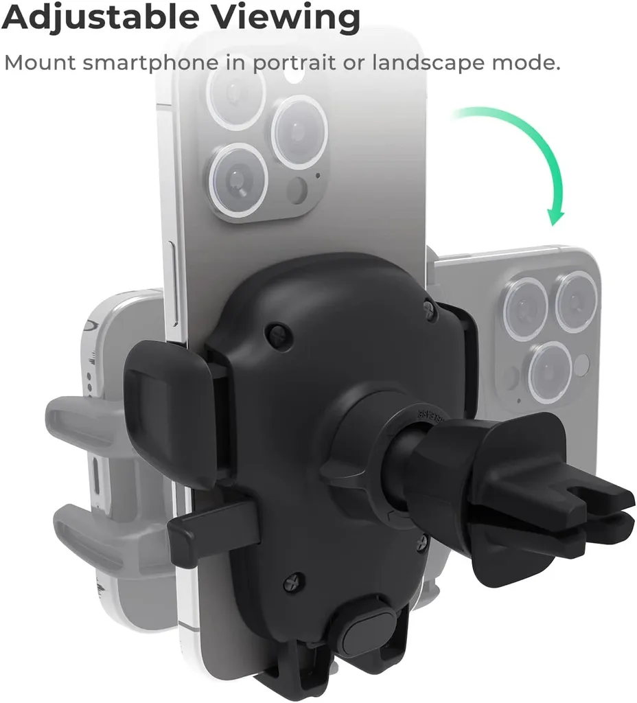 Support Smartphone Voiture pour Grille d'Aération avec Fixation Rapide - 21