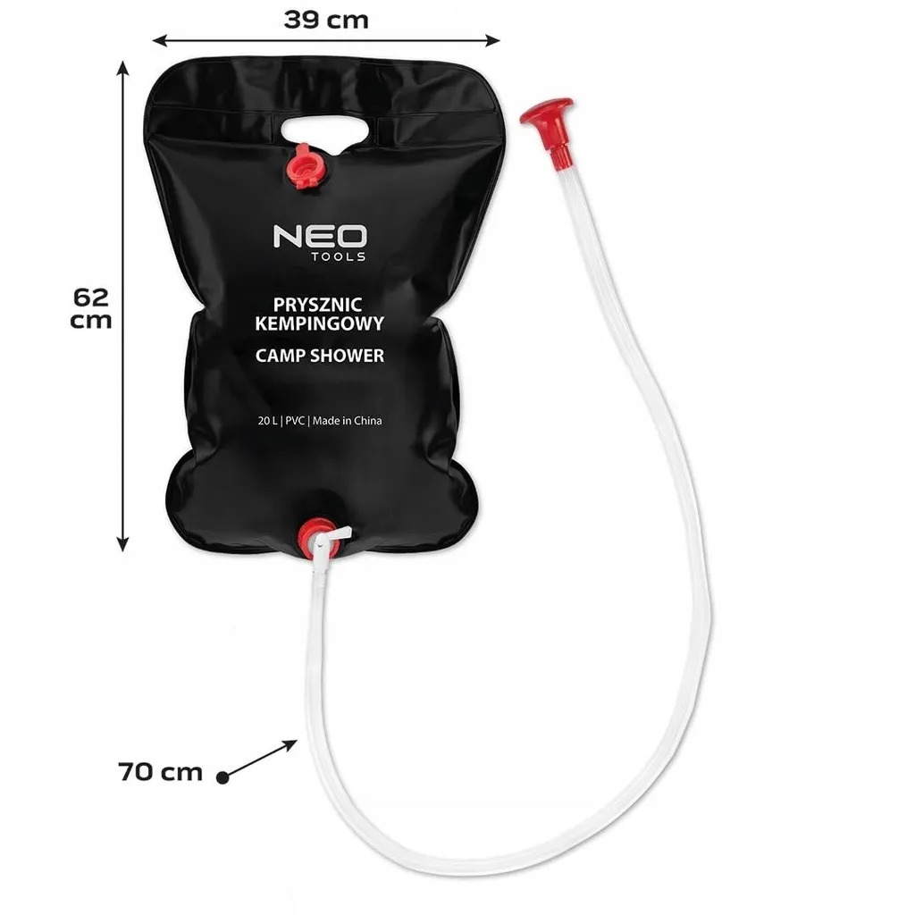 NEO TOOLS Douche Solaire Camping 20L en PVC - Douche Portable Extérieur