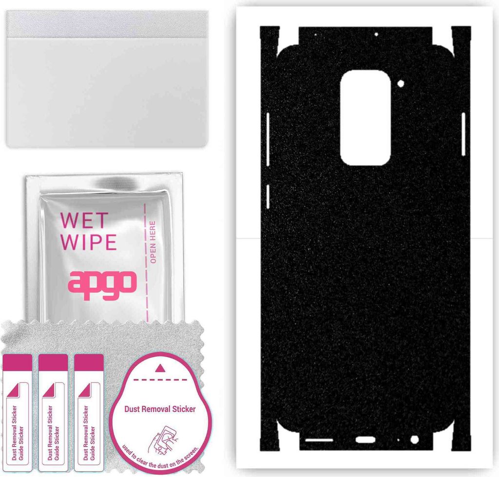 apgo Rückseite + Seiten Schutzfolie, Skin, kompatibel mit Xiaomi Redmi Note 9, Hinten Displayschutzfolie aus Vinylfolie, kratzfest, einfache Monta...