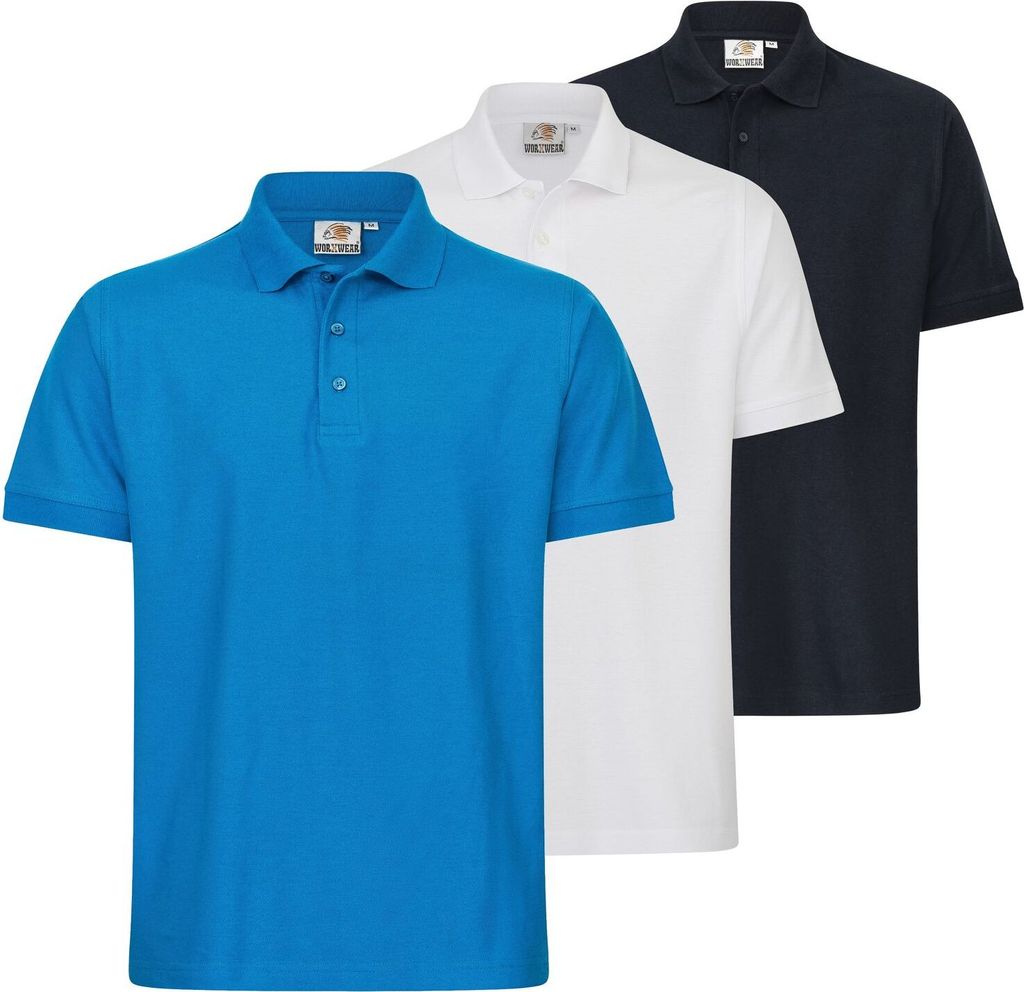 3er Set Herren Poloshirt workwear basic im Vorteilspack Produktbild 