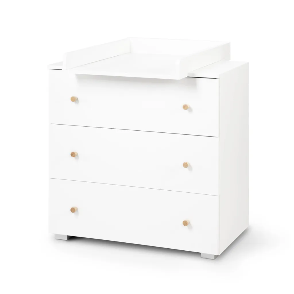 Commode BETSY blanc et pin - Finissez-en avec le désordre dans la maison