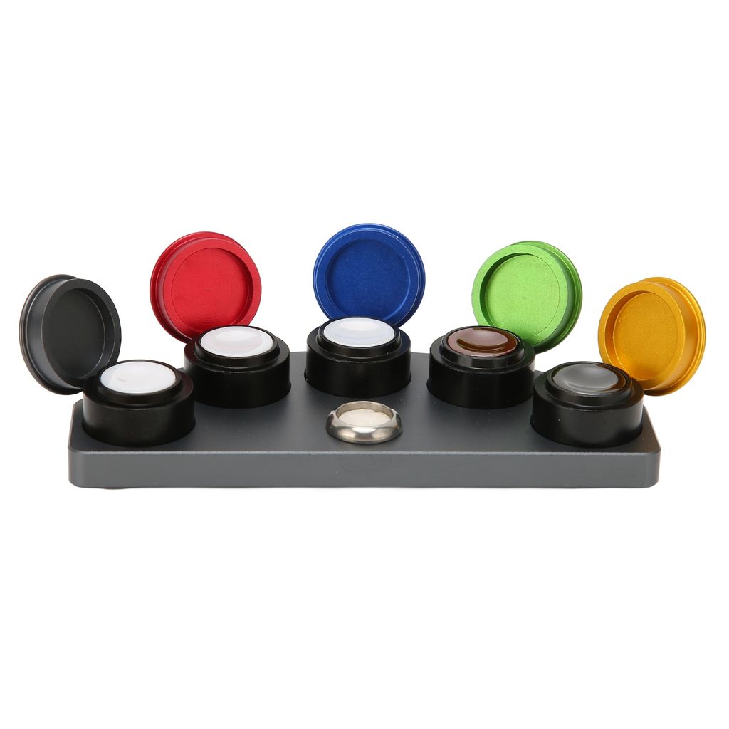 Watch Oil Cup,5 Dish Watch Oil Cup,Watch Oil Dip Tool,Watch Repairing Accessory,Watch Oil Dish,Alloy Ceramic Watch Oil Cup