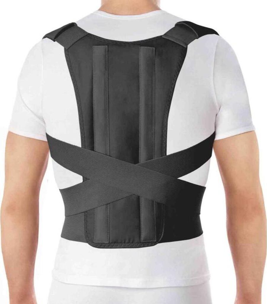 Geradehalter zur Haltungskorrektur, Rückenbandage für perfekte Haltung, Schwarz XL