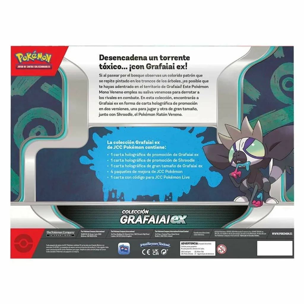 Jeu de Cartes Pokémon Gribouraigne Espagnol avec Carte Promo Brillante
