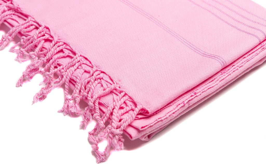 Unifarbe Pink Strandtuch Hamamtuch Saunatuch 100% Baumwolle 100x180