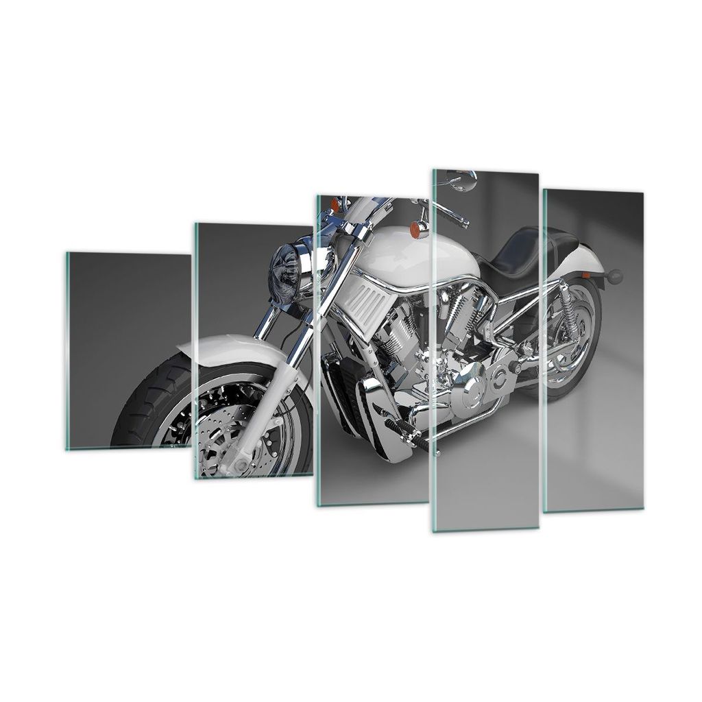 Bilder auf glas - Motorrad Geschwindigkeit Motor - 100x60cm - Glasbilder - Wandbilder - Kunstdruck - zum Aufhängen bereit - Wanddekoration aus Gla...