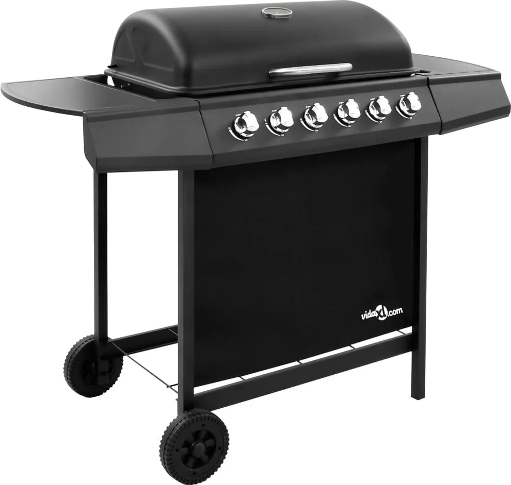 Barbecue à Gaz 6 Brûleurs Noir : Finie l'Attente pour vos Grills