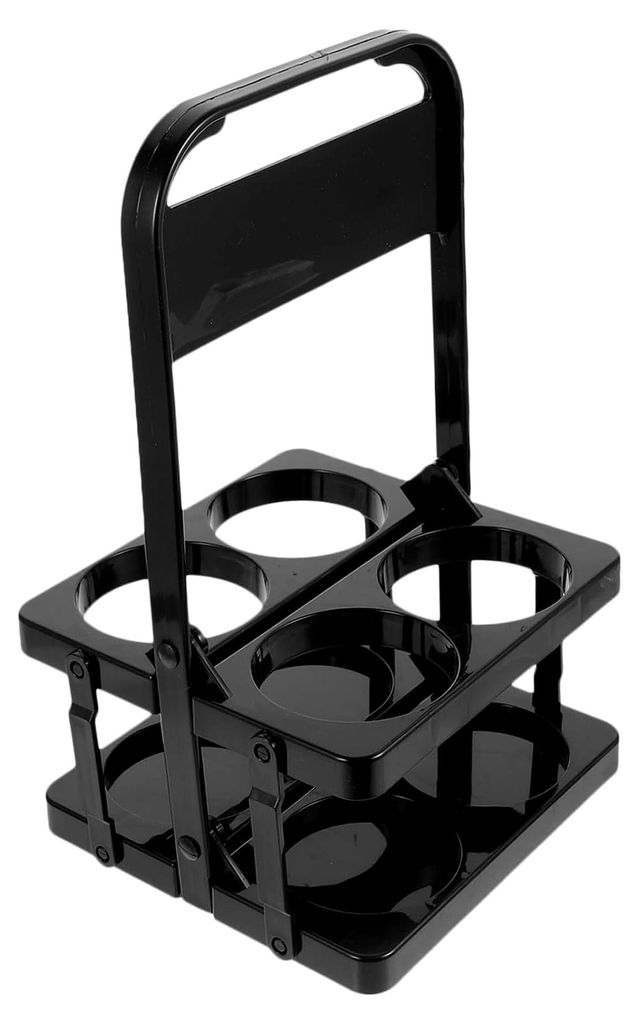 Faltbarer Bierflaschenkorb Tragbarer Bierträger mit Griff für Gartenpartys und Veranstaltungen Schwarz