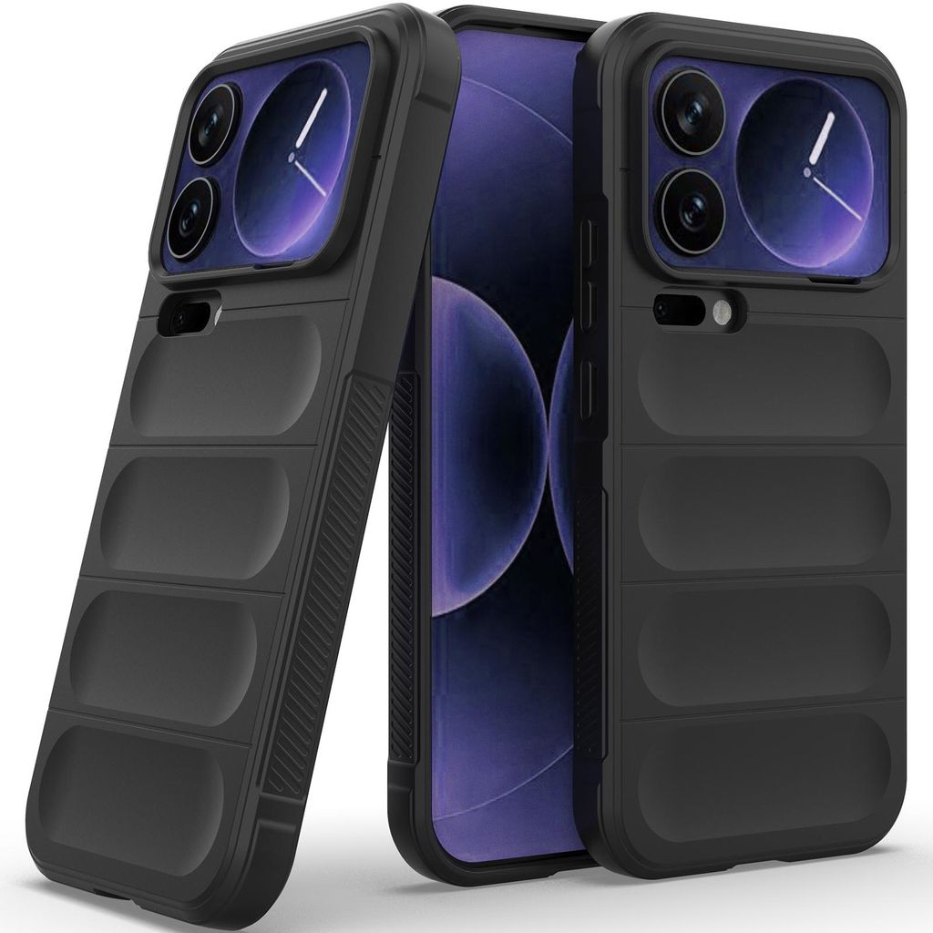Handyhülle für Xiaomi 17 Pro Max Weich TPU Silikon Stossfest Anti-rutsch Hülle Schwarz