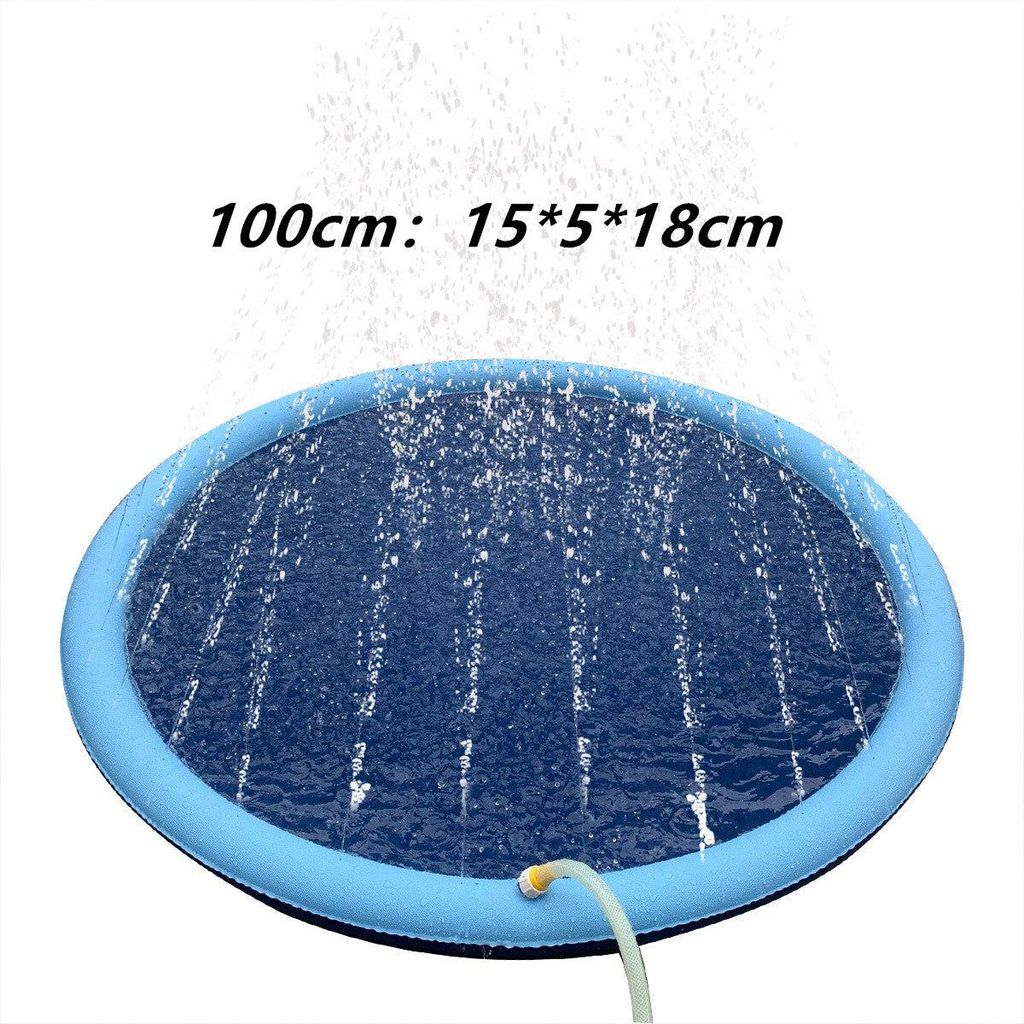 Wasserspielmatte für Kinder und Hunde – Sprinkler Splash Pad für Garten im Sommer.Größe in cm:100