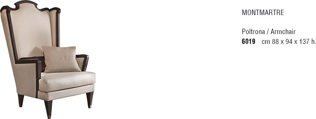 Design Sessel Ohrensessel Italienische Möbel Polster Sofa 1-Sitzer mit Textil