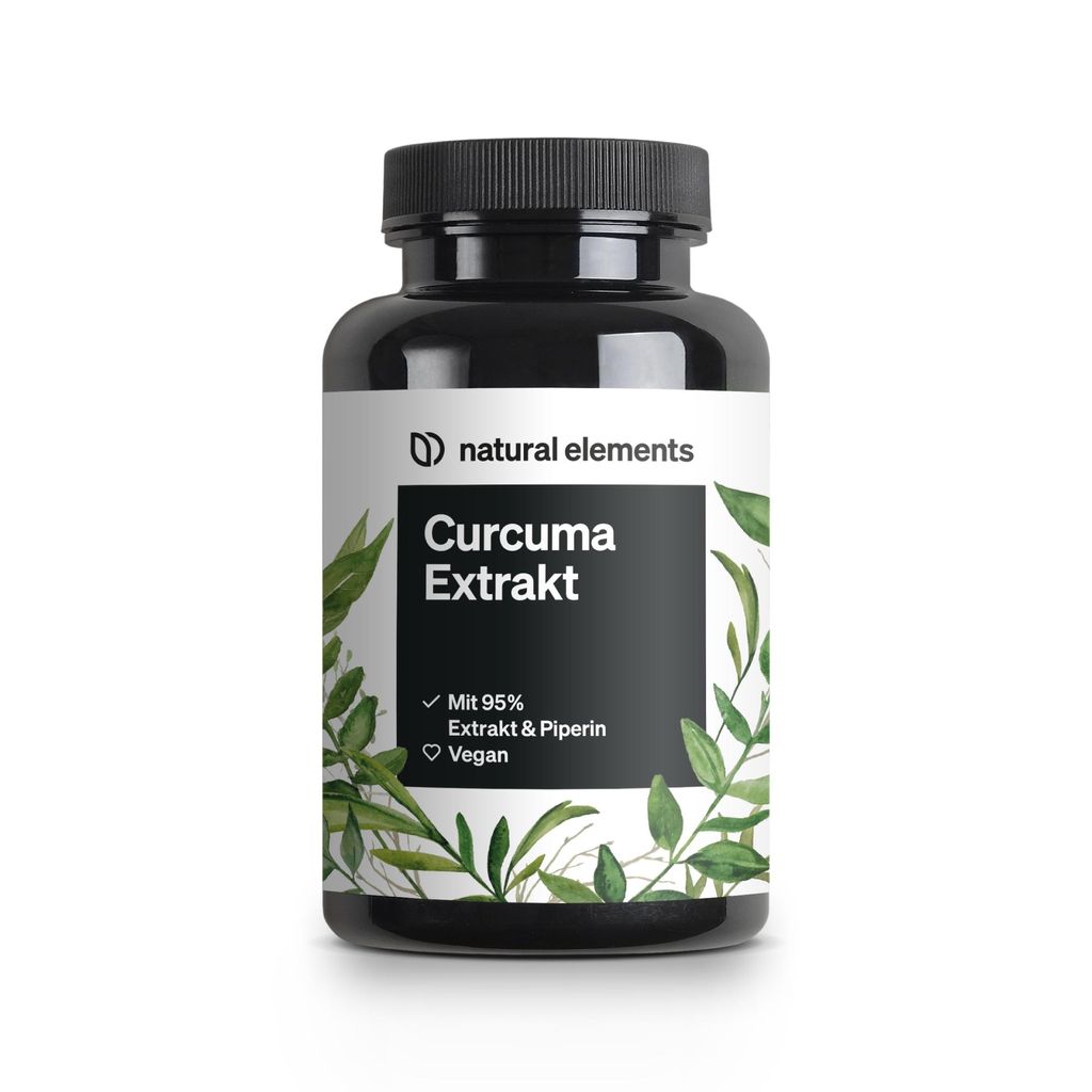 natural elements Curcuma 95% Extrakt – Curcumingehalt pro Kapsel = 10.000mg Kurkuma – 90 Kapseln natural elements (natural elements