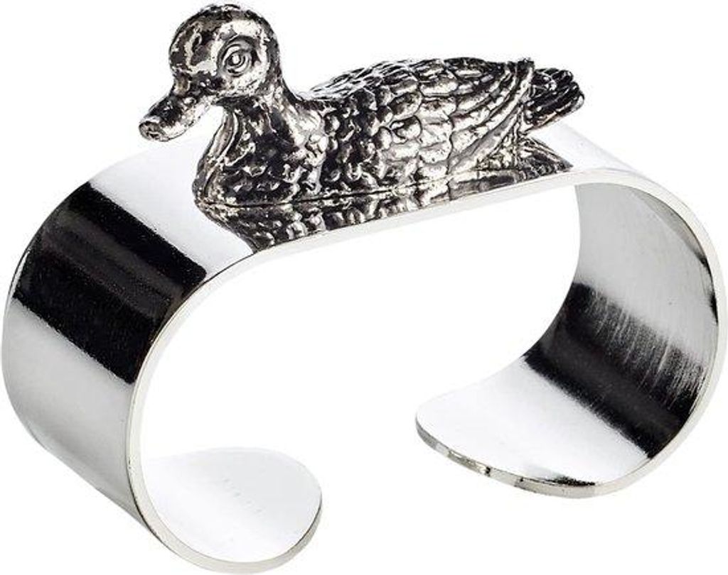 Serviertasse Wildente – silberfarben