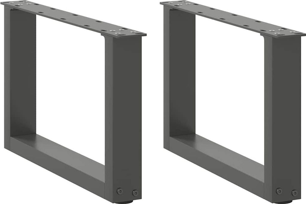 Couchtischbeine U-Form 2 Stk. Anthrazit 50x(30-31) cm Stahl