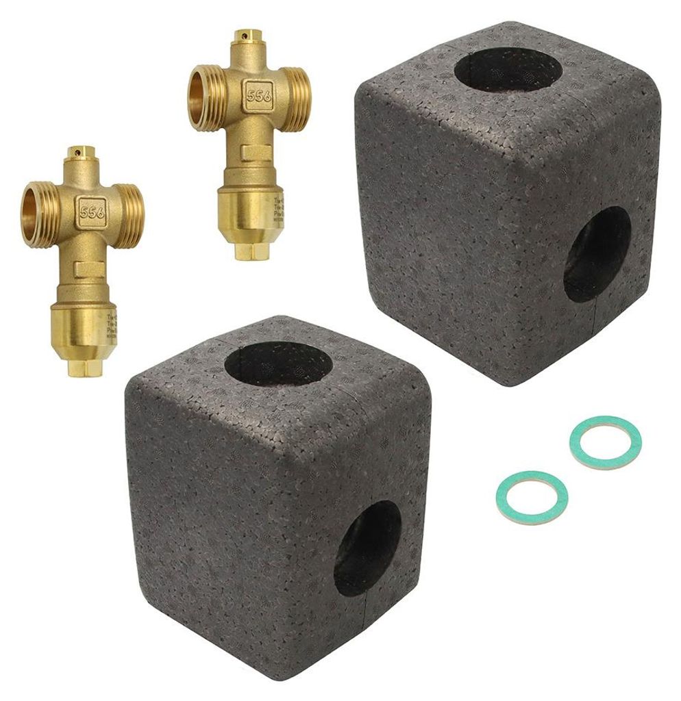 2 x Sicherheitsventil und Isolierung G 1"/DN25 LK 556 Set