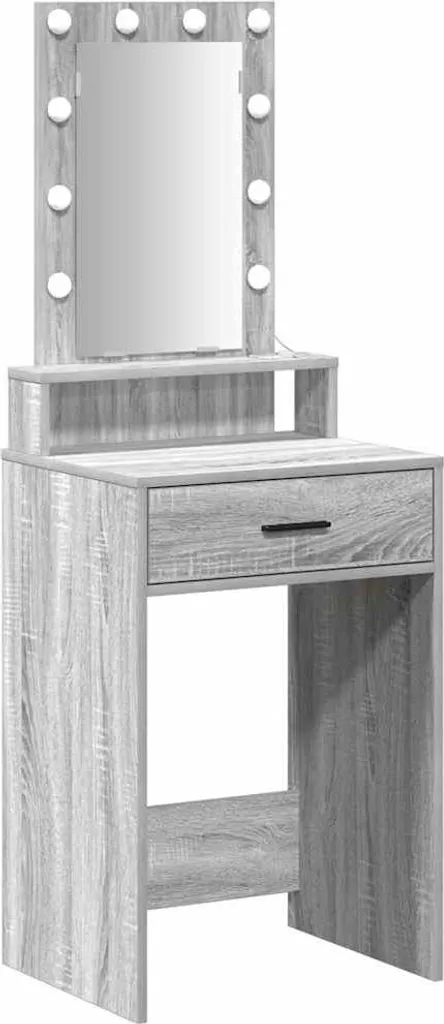 Mobile Trucco Grigio vidaXL 50cm: Design Salvaspazio Legno Multistrato