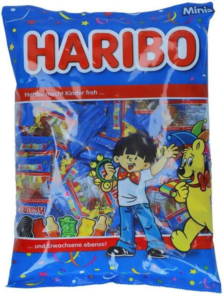 Haribo Karneval Minis lustige Fruchtgummi Clowns im Produktbild 