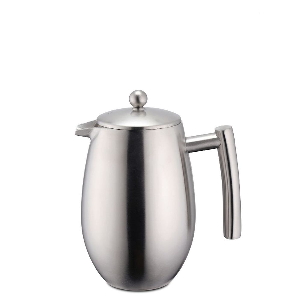 Pressfilterkanne Kaffeebereiter Teebereiter Doppelwandig 350 ml aus Edelstahl