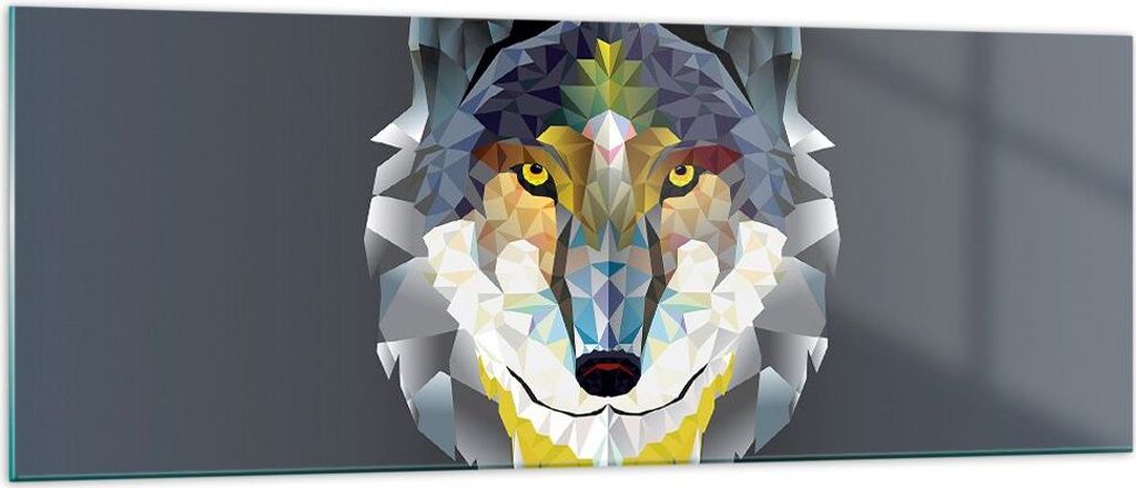 Bilder auf glas - Tier Abstraktion - 140x50cm - Glasbilder - Wandbilder - Kunstdruck - zum Aufhängen bereit - Wanddekoration aus Glas - Glas Bilde...