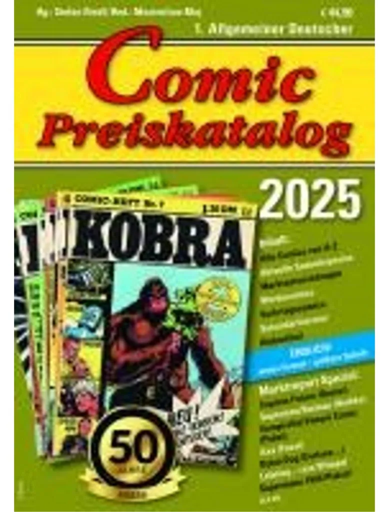 Estimer ses Bandes Dessinées avec le Comic Preiskatalog 2025 SC Neuf