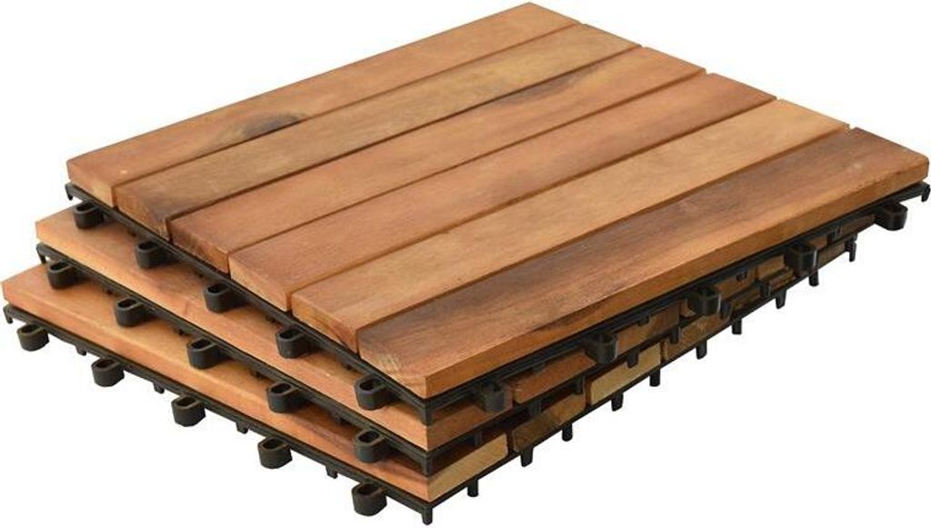 ESTEXO Holzfliesen für Terrasse, Akazienholz auf Produktbild