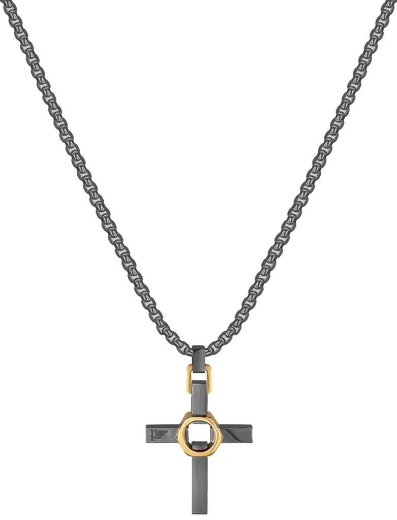 Collier Homme Police Idéal pour Look Urbain et Sorties Soirées Noir