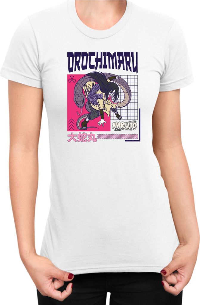 Damen T-Shirt Naruto Orochimaru 04, Lady L / Weiß