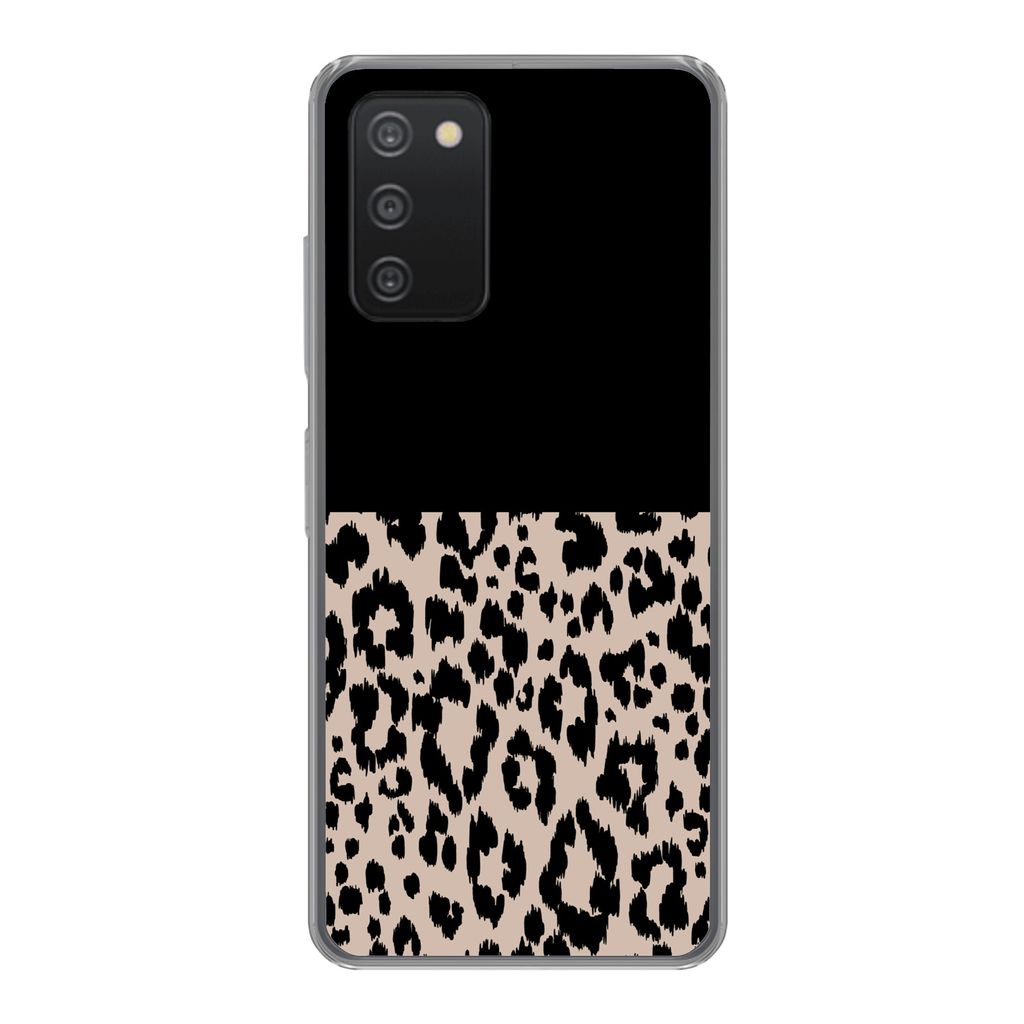 MuchoWow Handyhülle Schutzhülle Hülle für Samsung Galaxy A33 5G Panther Druck - Tiere - Schwarz Silikon Softcase Handy Hülle - Kartenhalter