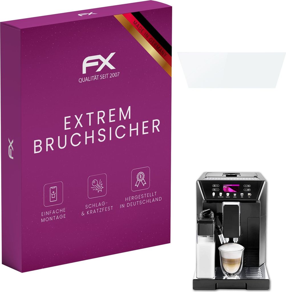 atFoliX FX-Hybrid-Glass Displayfolie kompatibel mit DeLonghi Eletta Cappuccino Evo (ECAM46.860.B) Glasfolie