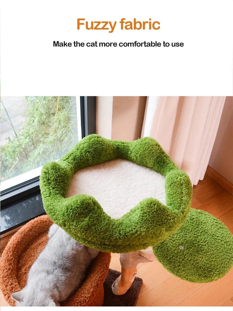 Katzenvilla Arbre à Chat en Bois 3 Niveaux Design Épuré pour Intérieur - 8