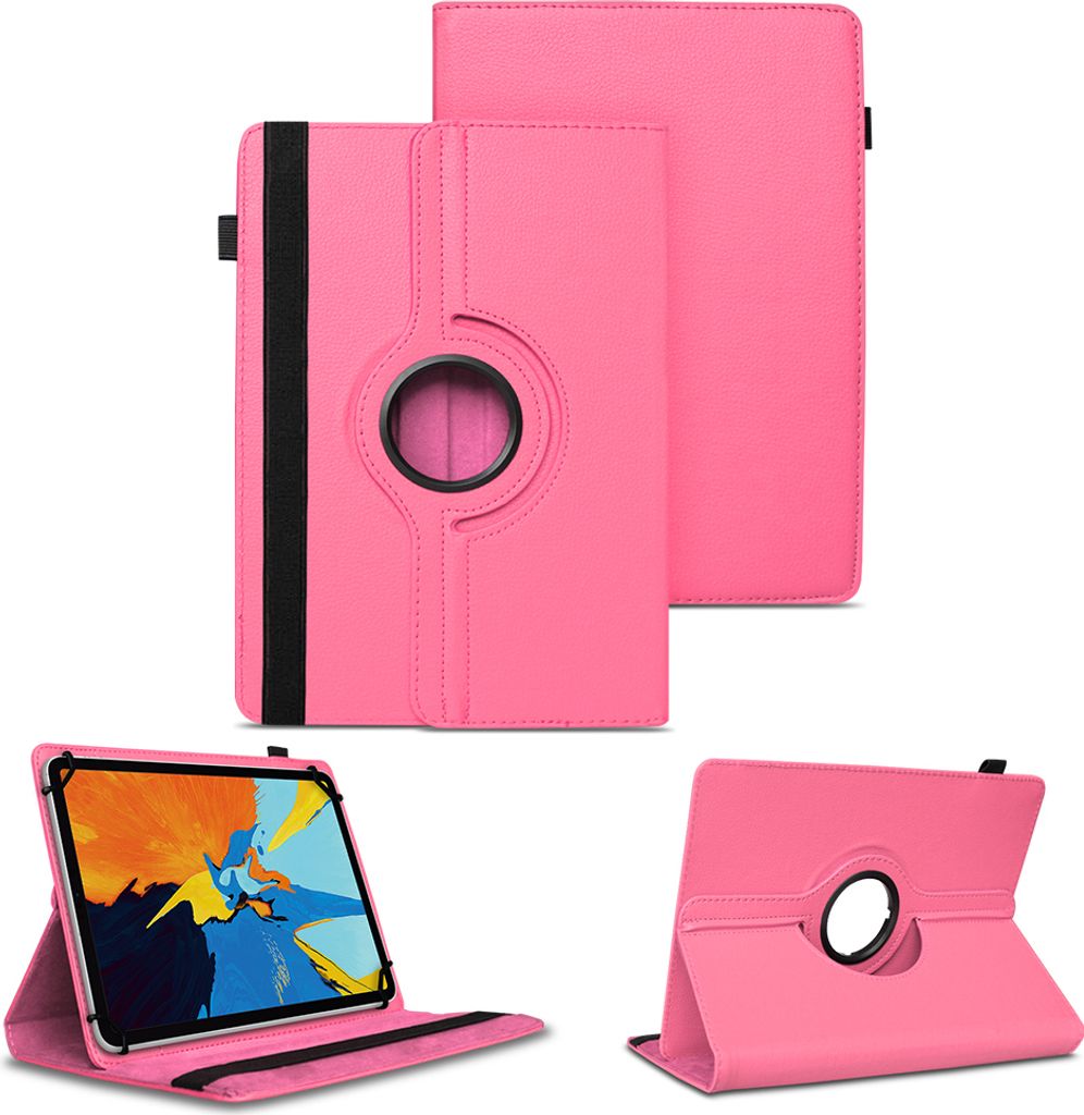 Schutzhülle für Oukitel OT8 OT9 OT11 OT12 Tablet Hülle Tasche 360 Grad DrehbarFarben:Pink