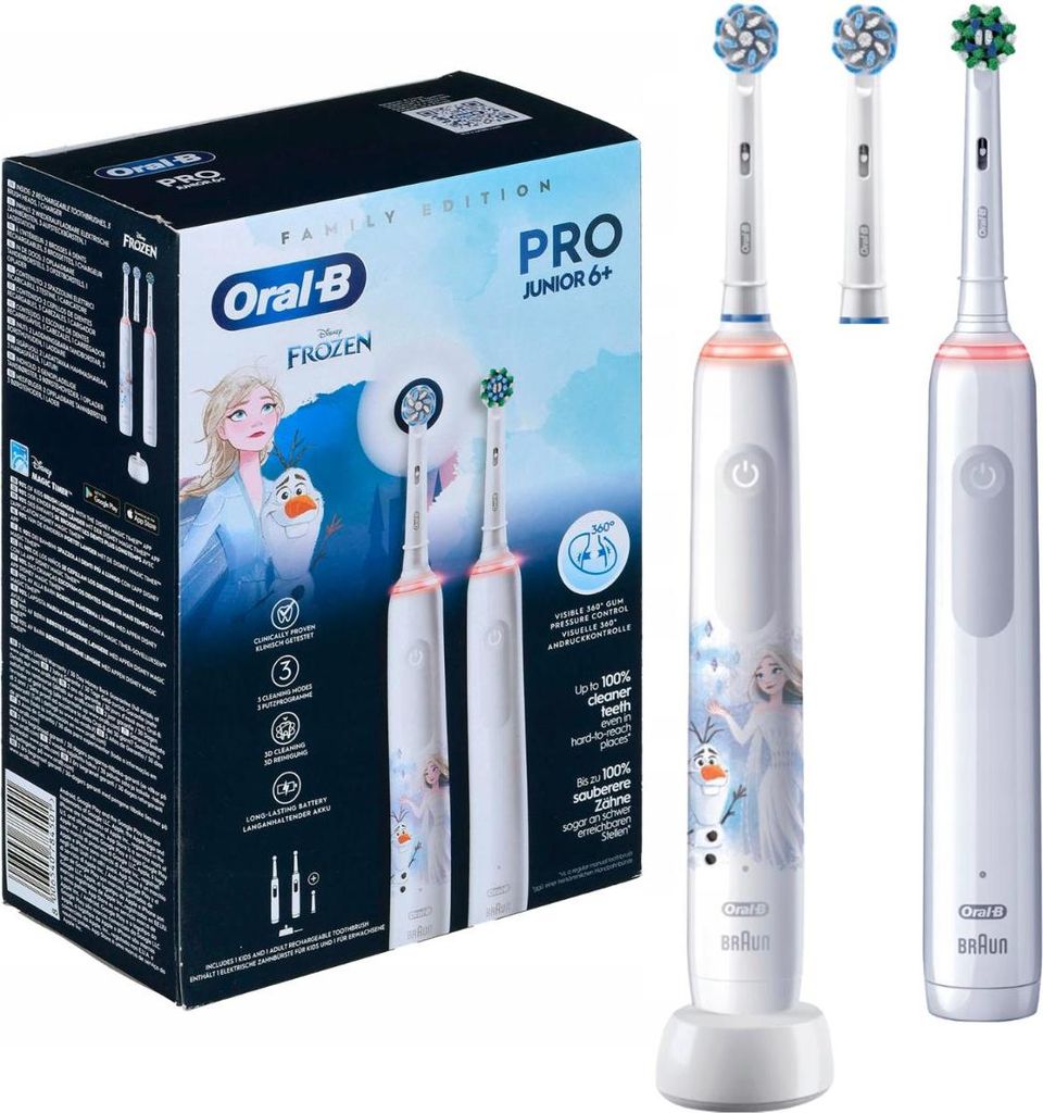 Braun Oral-B Pro 3 3000 White+Oral-B Junior Frozen Obrázok produktu 