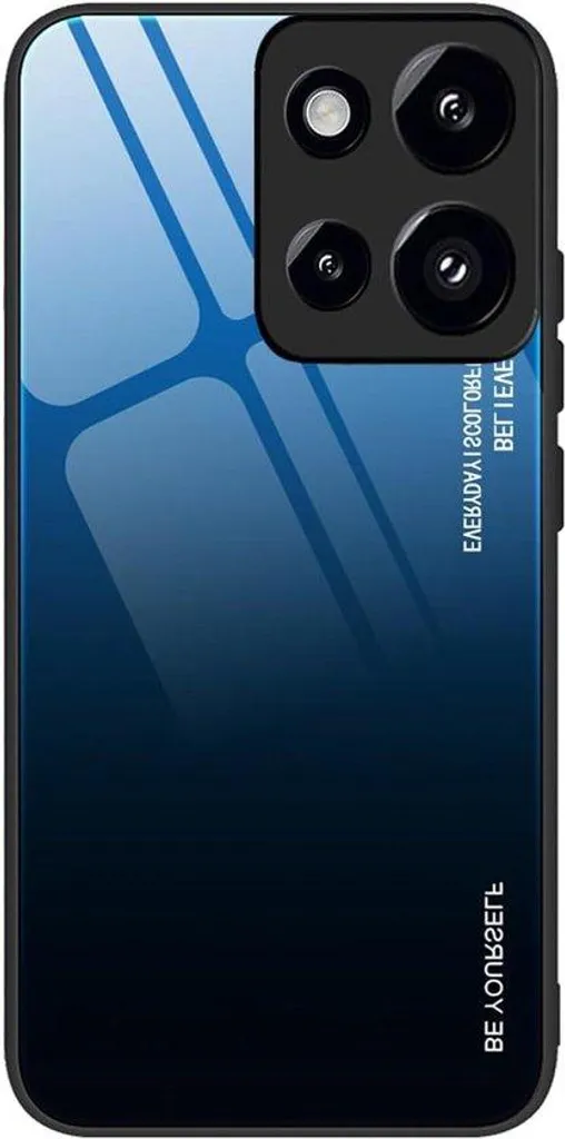 Protection 360° Edge 50 Neo Silicone Dégradé Bleu et Verre Trempé Rigide