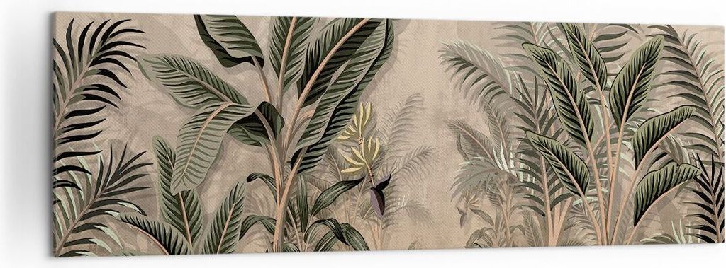 Bild auf Leinwand - Leinwandbild - Einteilig - Wald Blatt Baum - 160x50cm - Wand Bild - Wanddeko - Wandbilder - Leinwanddruck - Bilder - Wanddekora...