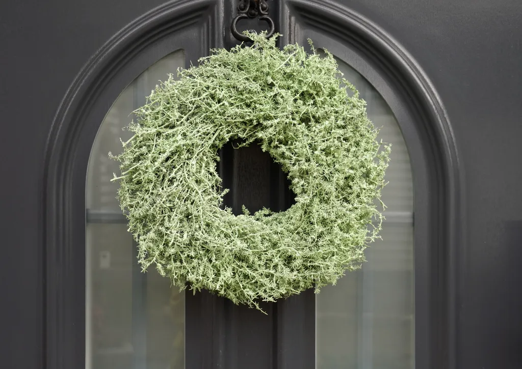 Couronne asperges pastel 35 cm - Déco durable qui ne fane jamais murale