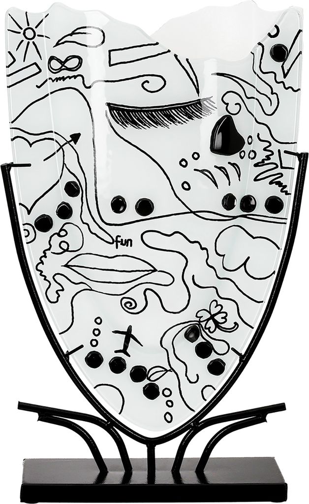 Casablanca by Gilde Vase Modern Art weiß H.49 cm