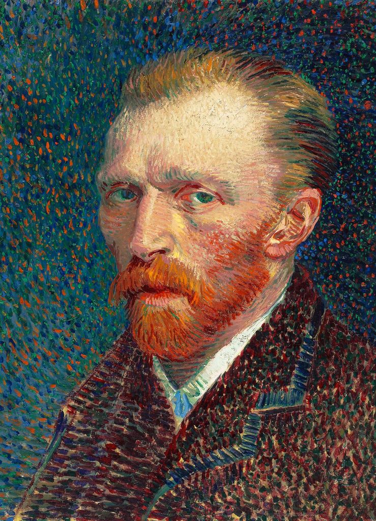 Plakat 13x18cm Selbstporträt, Van Gogh Vintage für das Wohnzimmer