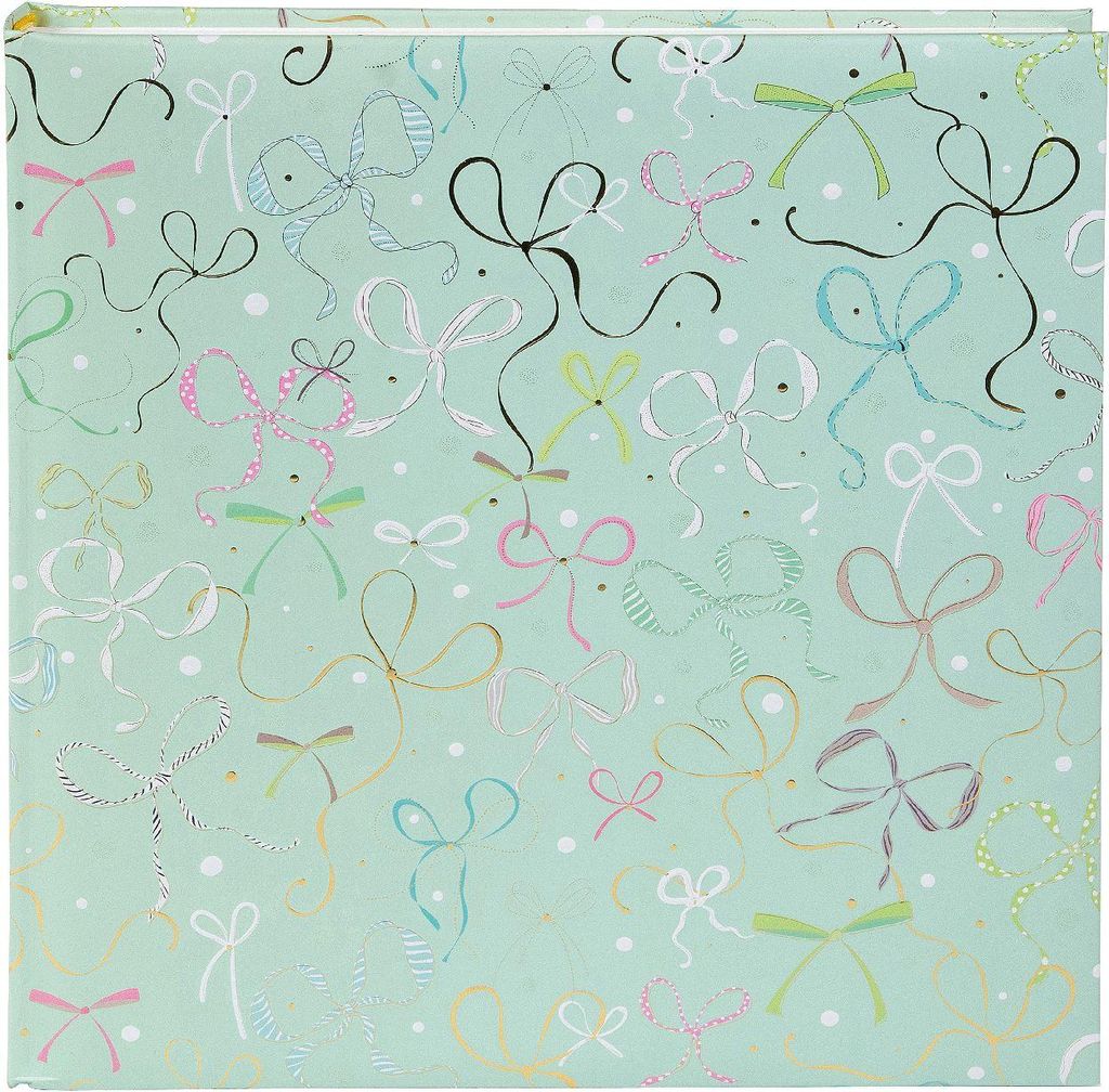 Goldbuch Fotoalbum Ribboné mint 30x31 cm 60 Seiten Fotokarton Goldprägung