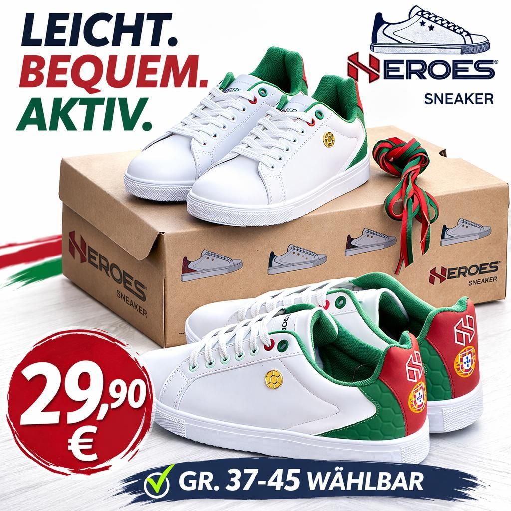 Weiße Sneakers Damen Herren Turnschuhe Sportschuhe bequem leicht Portugal Tennis Freizeit Sport Fr. 40