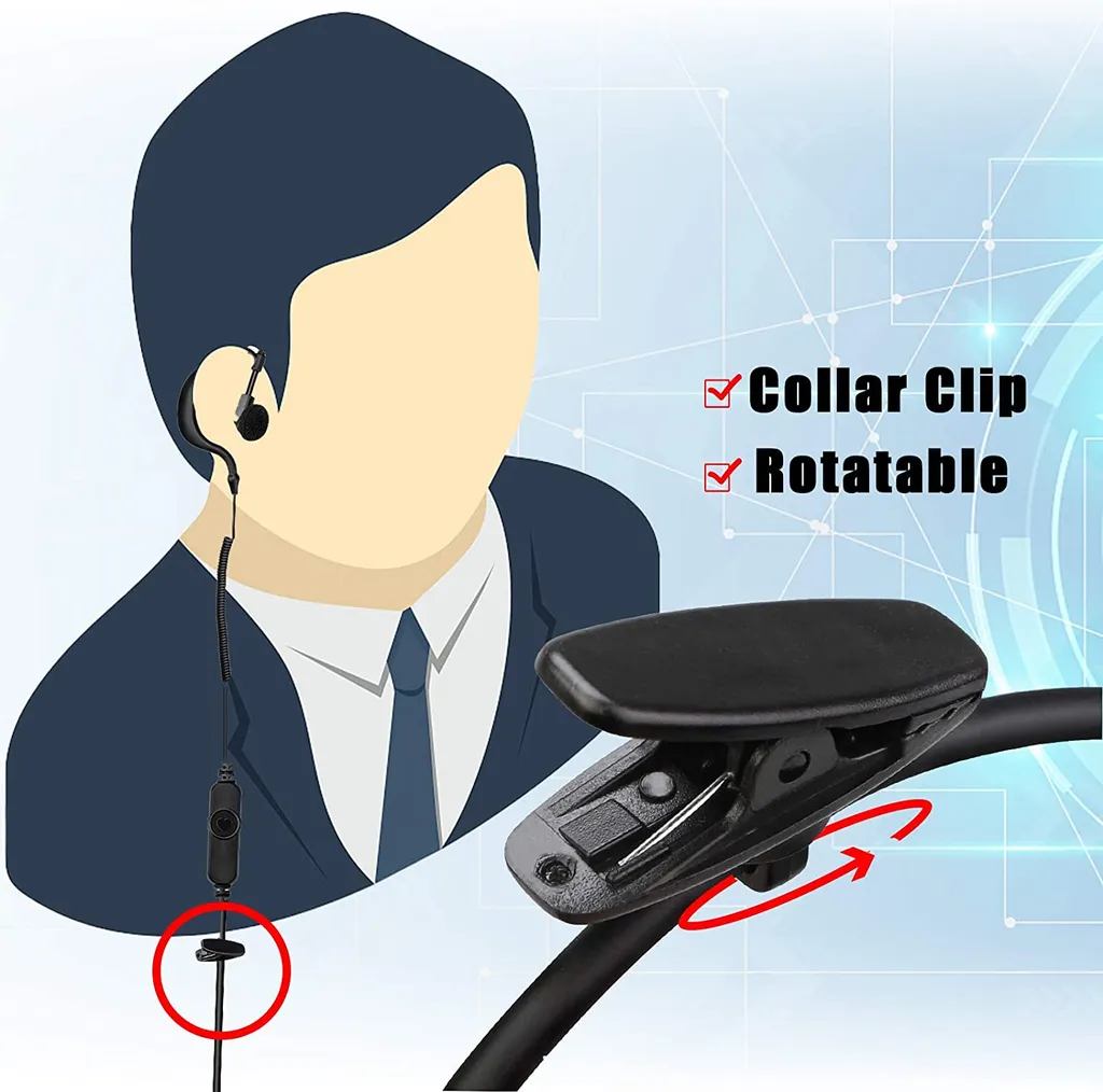 Auricolari 2 Pin G-Shape Retevis per Escursioni e Softair | 2 Pezzi - 5